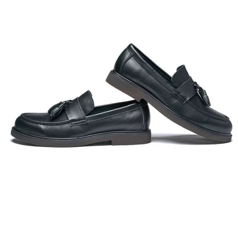 Loafers Rundleer Instaploafers Heren - Zwart