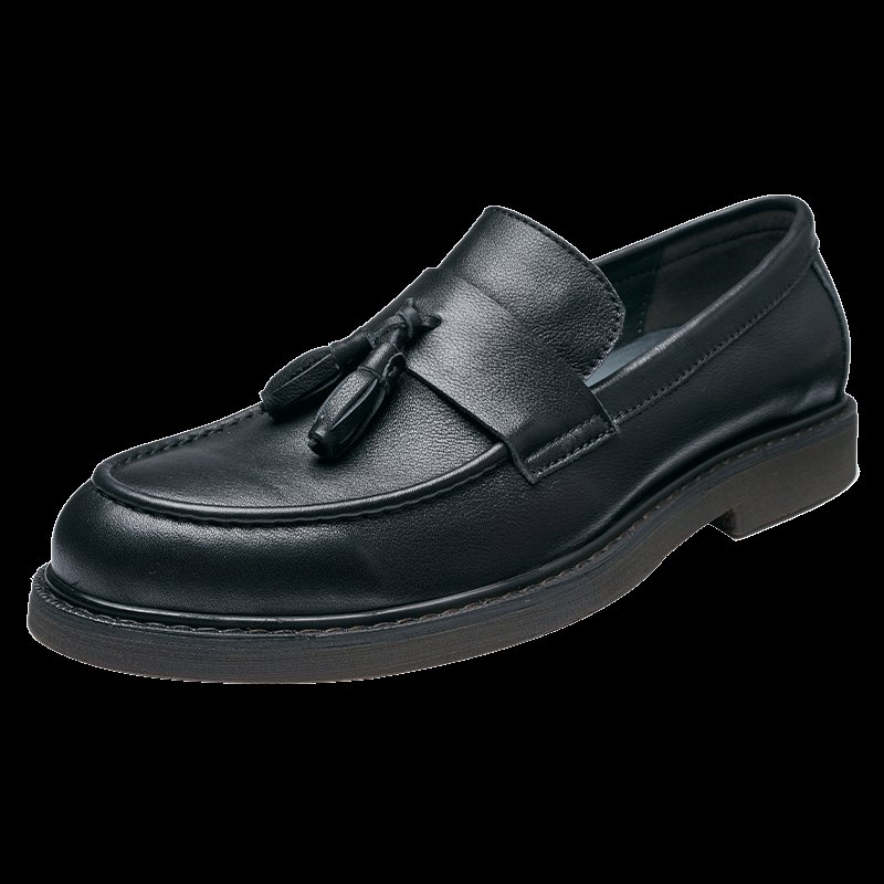 Loafers Rundleer Instaploafers Heren - Zwart