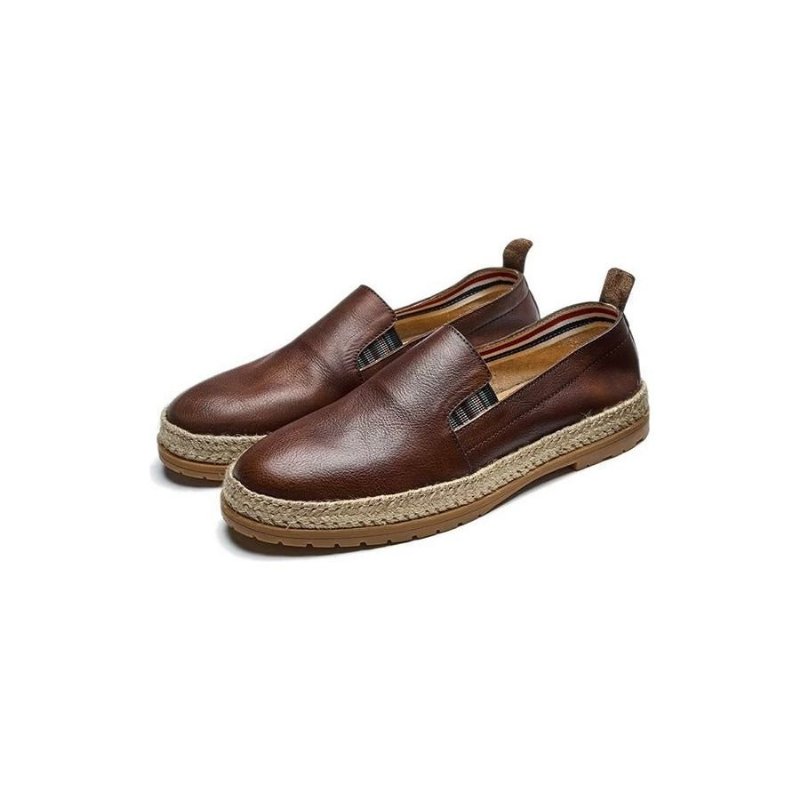 Loafers Rundleer Instappers Heren - Koffie