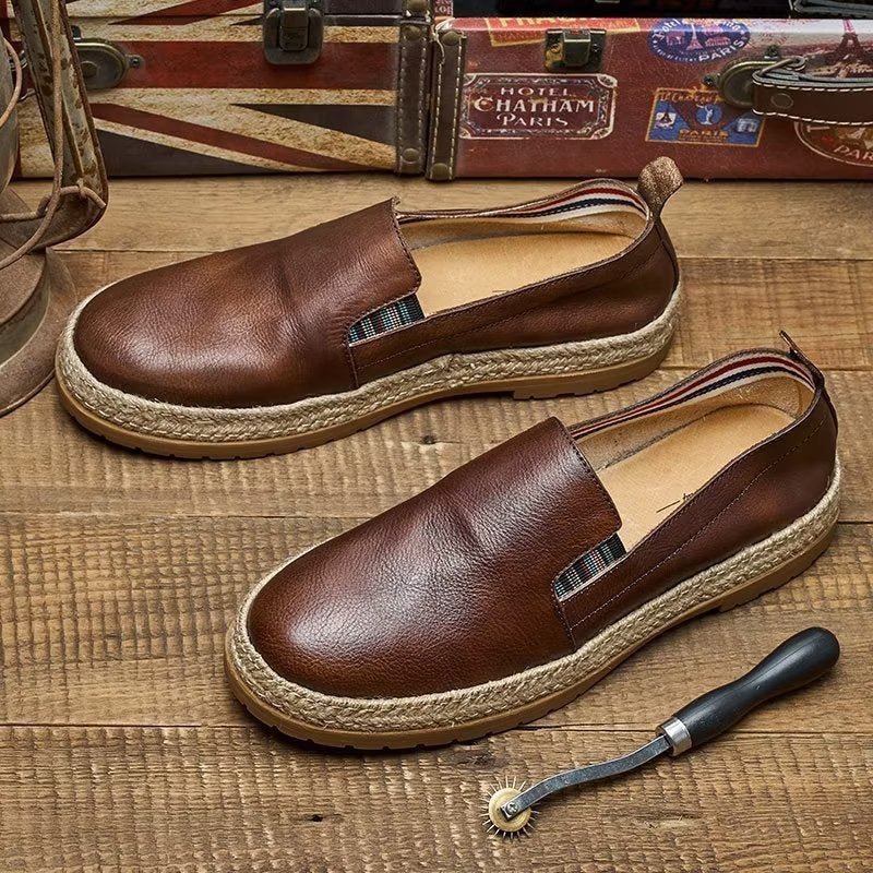 Loafers Rundleer Instappers Heren - Koffie