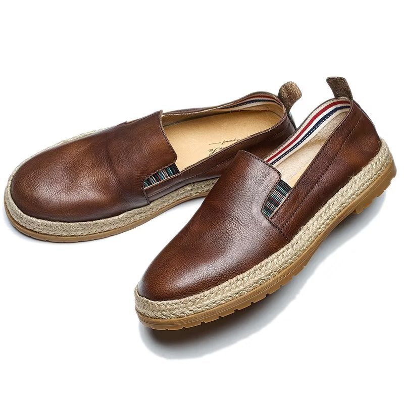 Loafers Rundleer Instappers Heren - Koffie