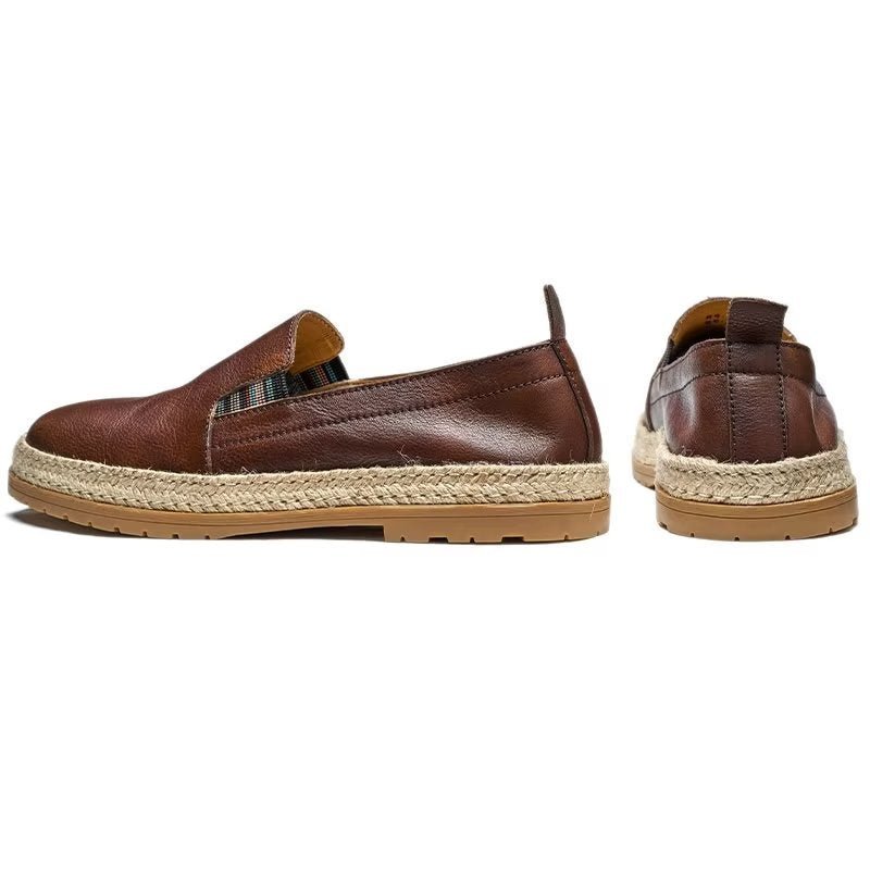 Loafers Rundleer Instappers Heren - Koffie