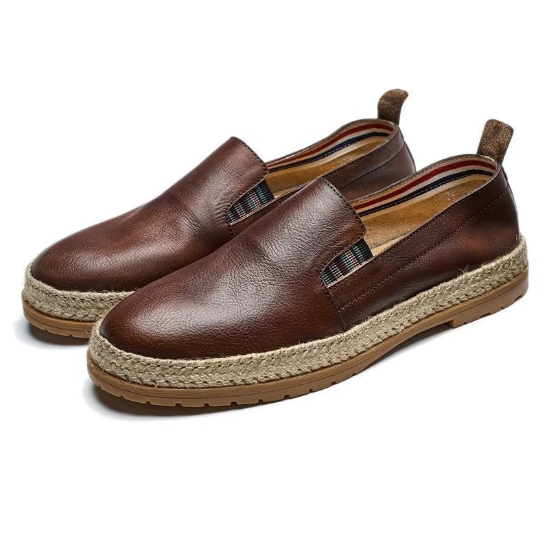 Loafers Rundleer Instappers Heren - Koffie