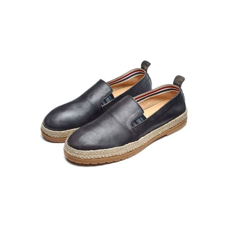 Loafers Rundleer Instappers Heren - Zwart