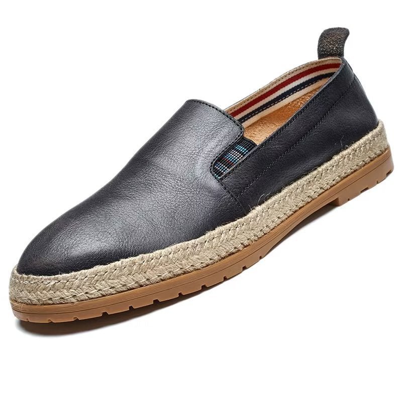 Loafers Rundleer Instappers Heren - Zwart