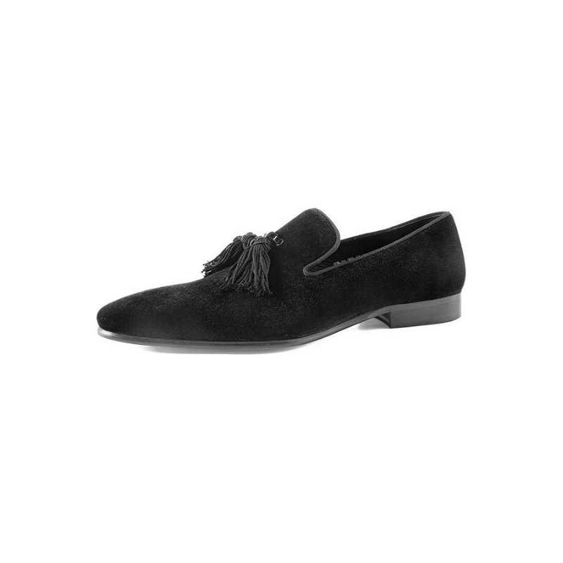 Loafers Rundleer Instappers Heren - Zwart