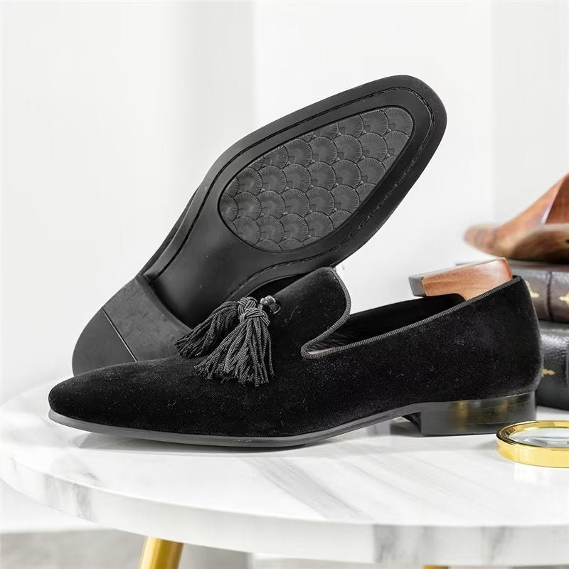 Loafers Rundleer Instappers Heren - Zwart