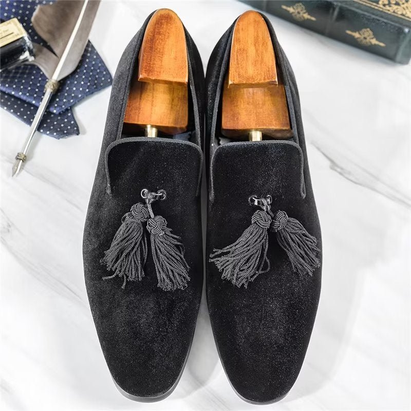 Loafers Rundleer Instappers Heren - Zwart