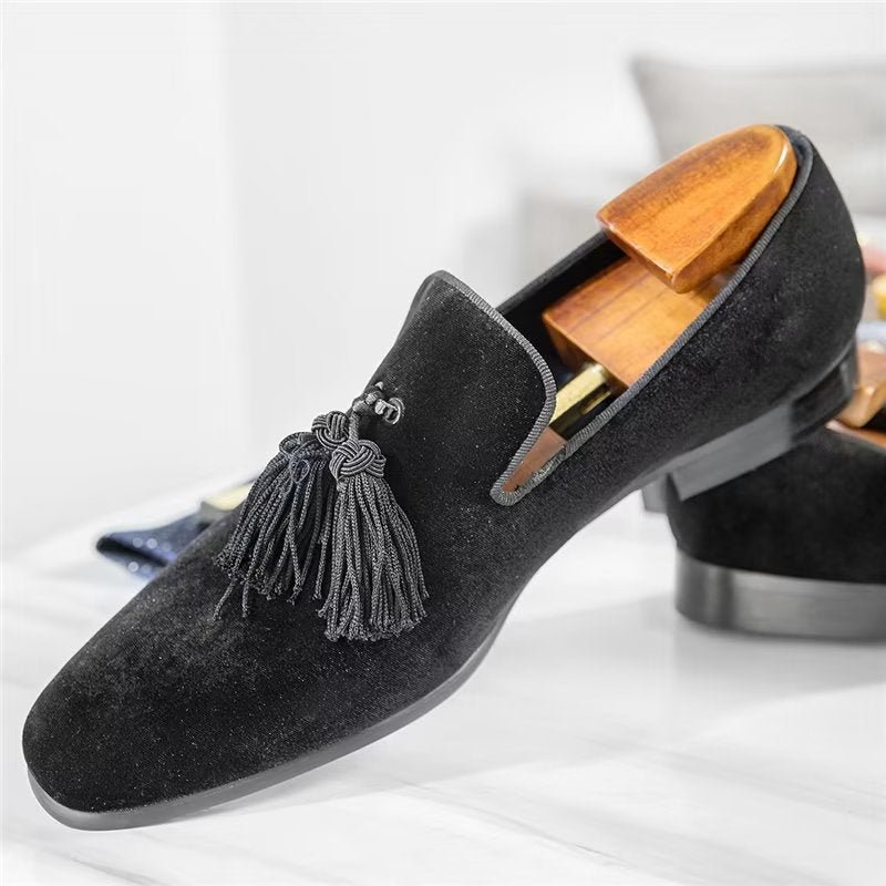 Loafers Rundleer Instappers Heren - Zwart