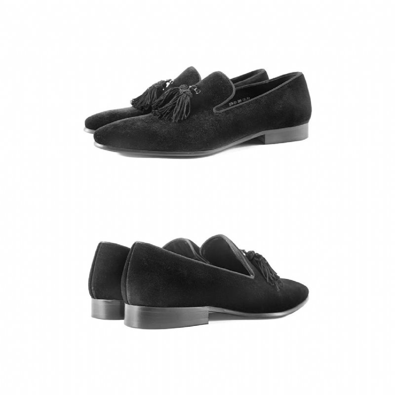 Loafers Rundleer Instappers Heren - Zwart