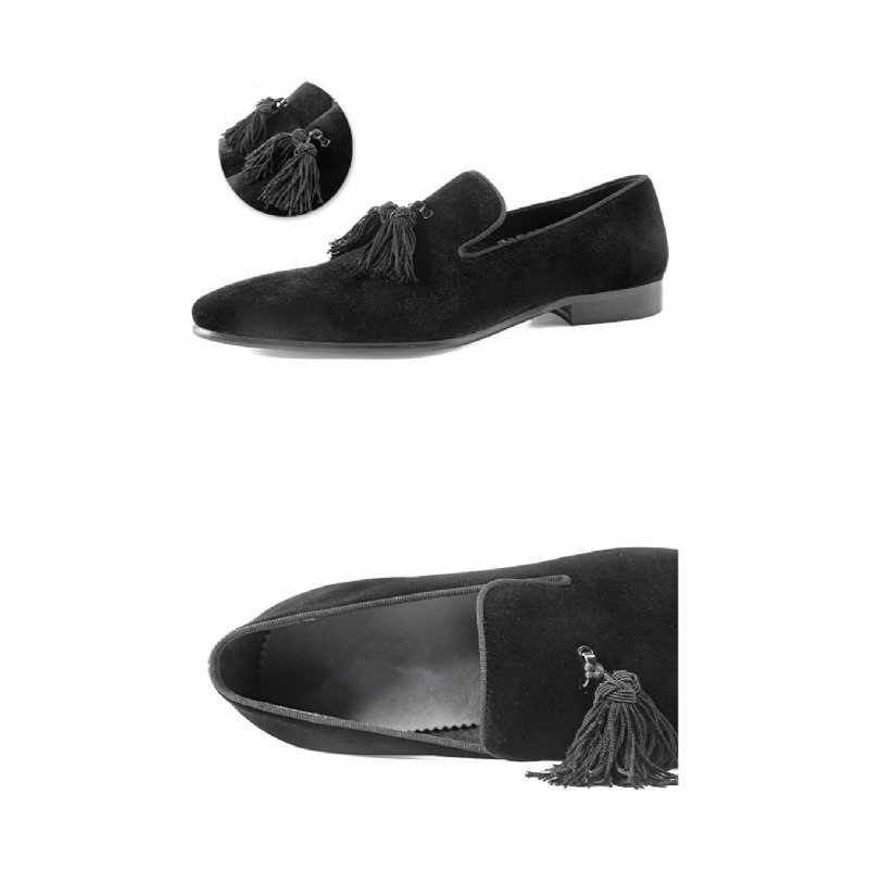 Loafers Rundleer Instappers Heren - Zwart