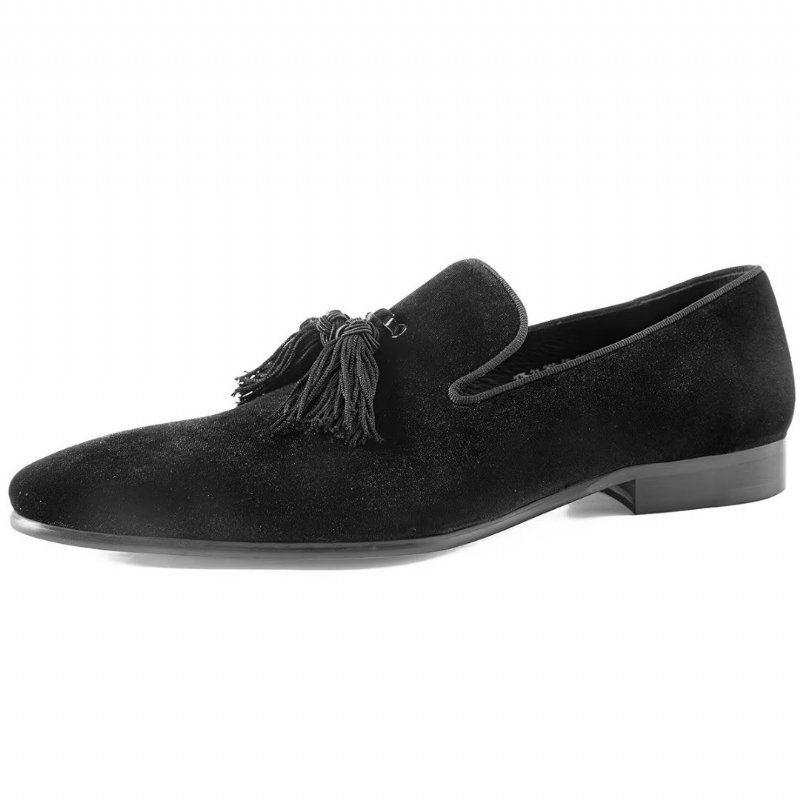 Loafers Rundleer Instappers Heren - Zwart