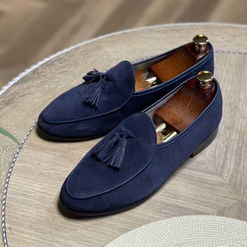 Loafers Suède Instappers Heren - Blauw