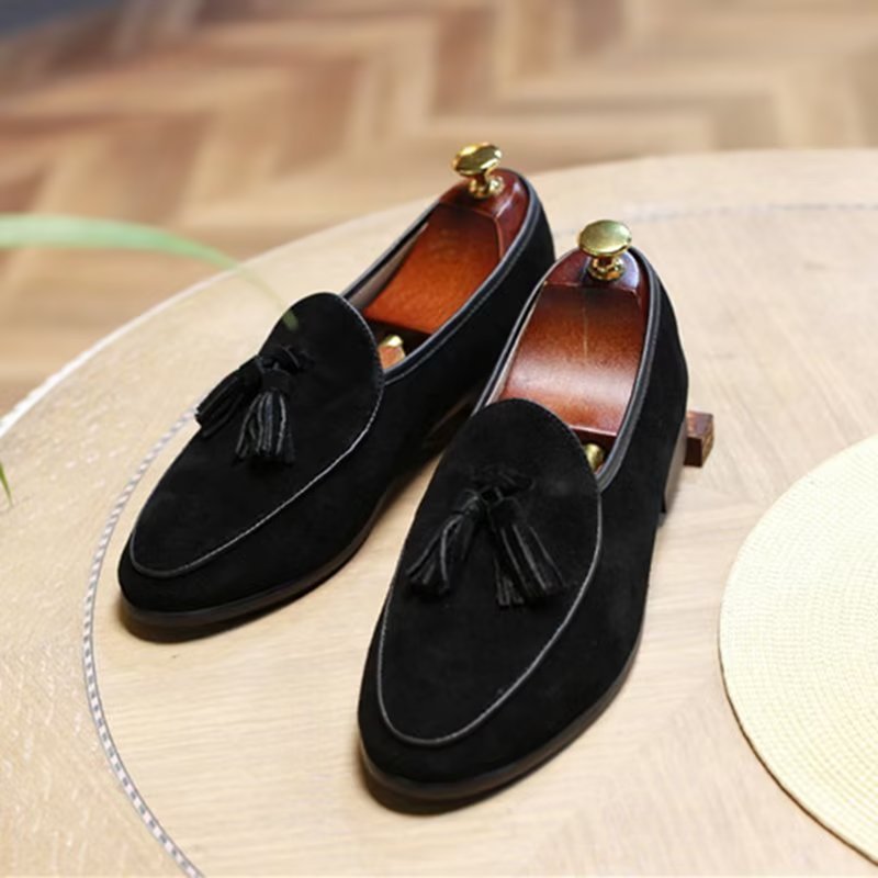 Loafers Suède Instappers Heren - Zwart