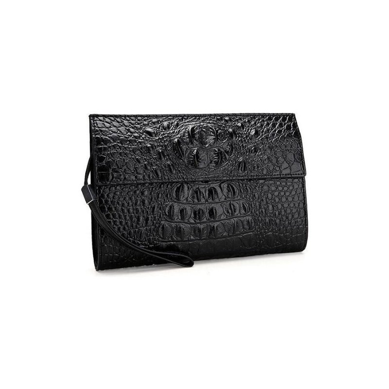 Portemonnees Heren Clutch Met Reliëfpatroon Op Achterkant Hoorn