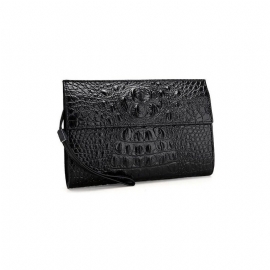 Portemonnees Heren Clutch Met Reliëfpatroon Op Achterkant Hoorn