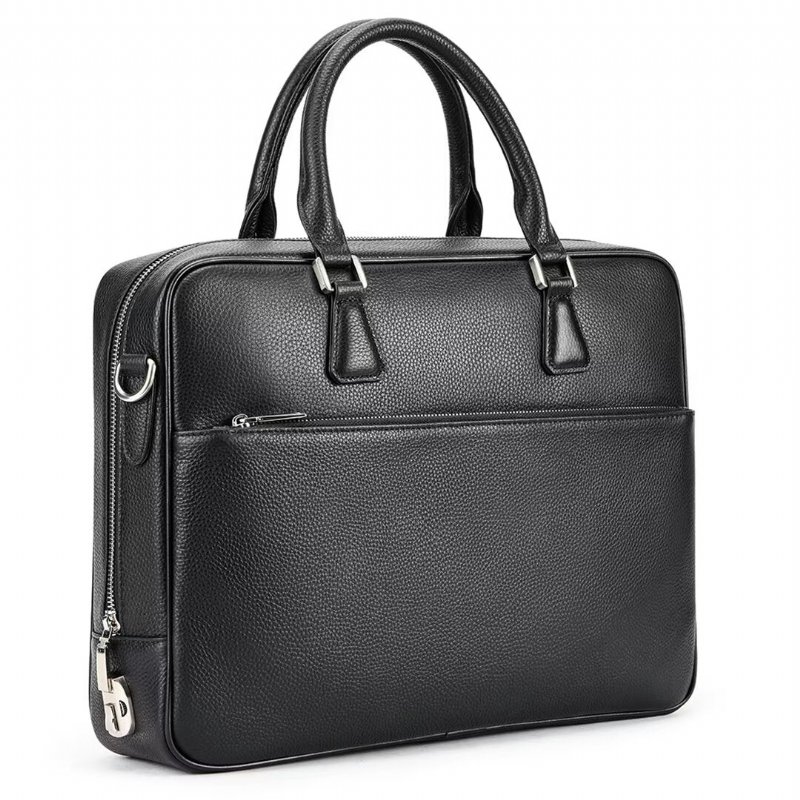 Schoudertassen Heren Executive Elite Leren Tas - Zwart