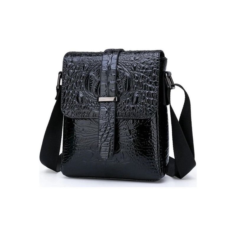 Schoudertassen Heren Luxe Alligator Flap Messenger Bag