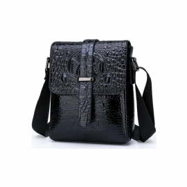 Schoudertassen Heren Luxe Alligator Flap Messenger Bag