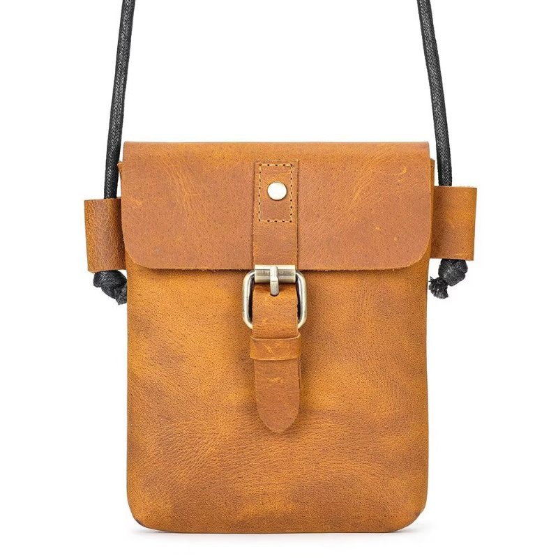 Schoudertassen Heren Luxe Crazy Horse Leren Crossbodytas