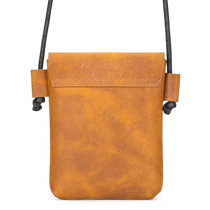 Schoudertassen Heren Luxe Crazy Horse Leren Crossbodytas - Bruin