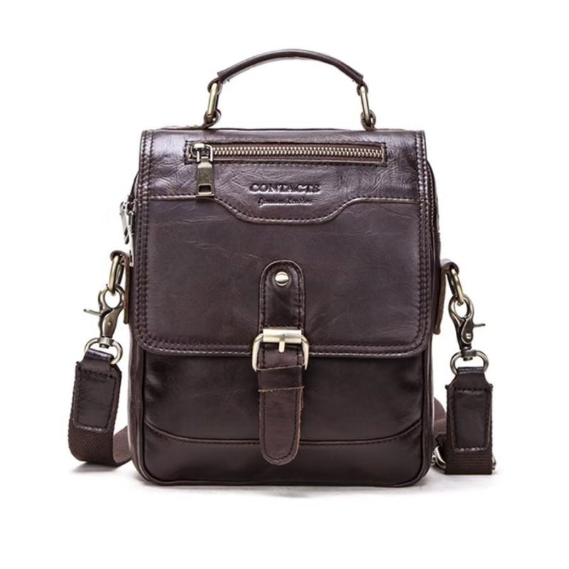 Schoudertassen Heren Luxe Crossbody-tas Crazy Horse Rugged Collection