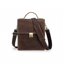 Schoudertassen Heren Luxe Crossbody-tas Crazy Horse Vintage-collectie