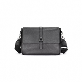 Schoudertassen Heren Luxe Crossbodytas Echt Leer Met Klep