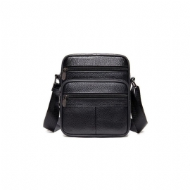 Schoudertassen Heren Luxe Exotische Leren Crossbody-tas Met Klep