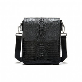 Schoudertassen Heren Luxe Krokodillenleer Vintage Cross-body Schoudertas