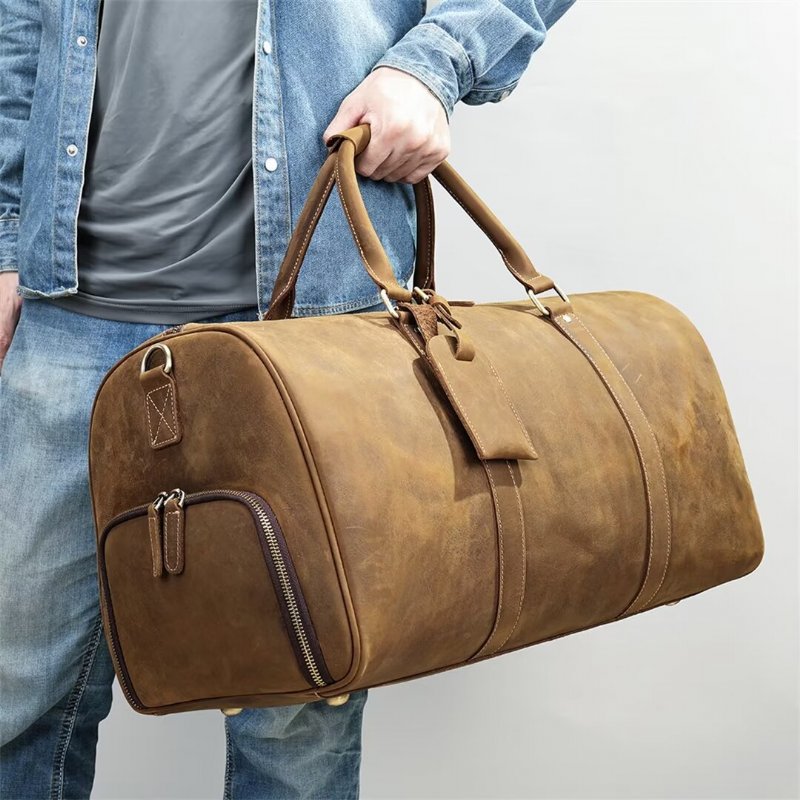 Schoudertassen Heren Luxe Leathercraft Casual Draagtas - Zwart