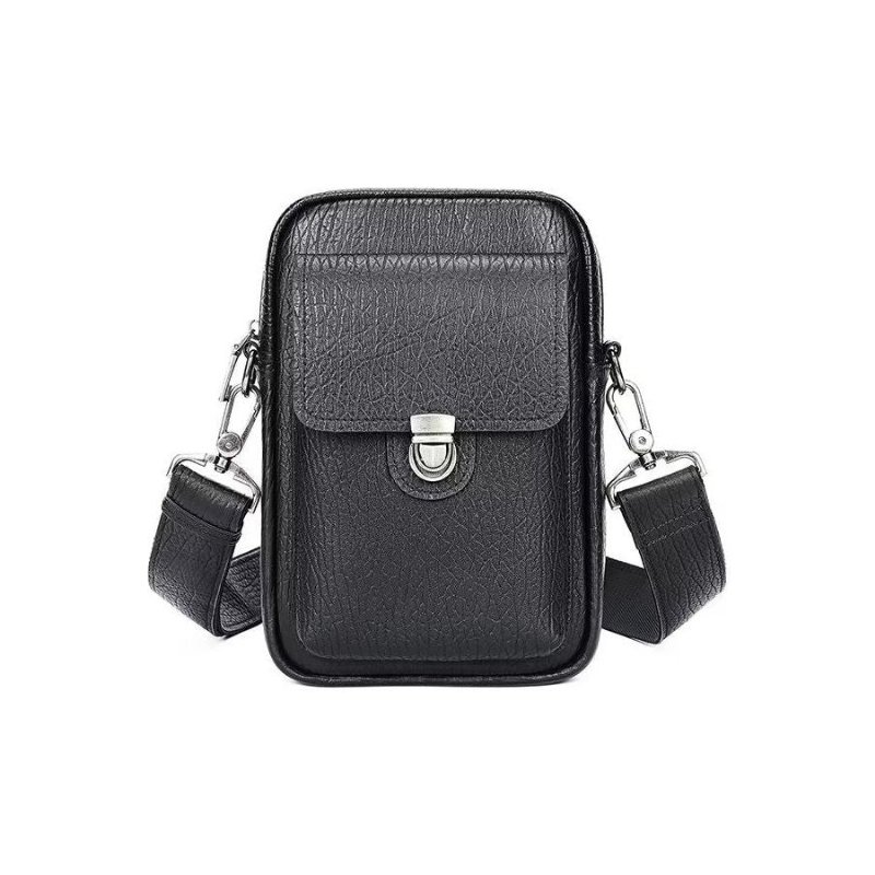 Schoudertassen Heren Luxe Lederen Vintage Crossbodytas Met Klep