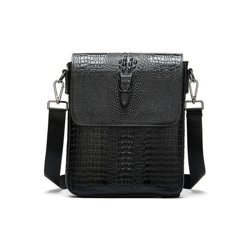 Schoudertassen Heren Luxe Leren Crossbody-tas Met Ritssluiting