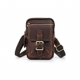 Schoudertassen Heren Luxe Leren Crossbodytas Met Klep