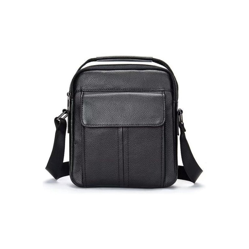 Schoudertassen Heren Luxe Leren Gewatteerde Crossbodytas Met Klep