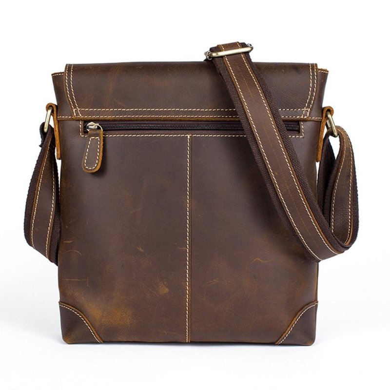 Schoudertassen Heren Mode Chique Leren Crossbody-tas - Koffie