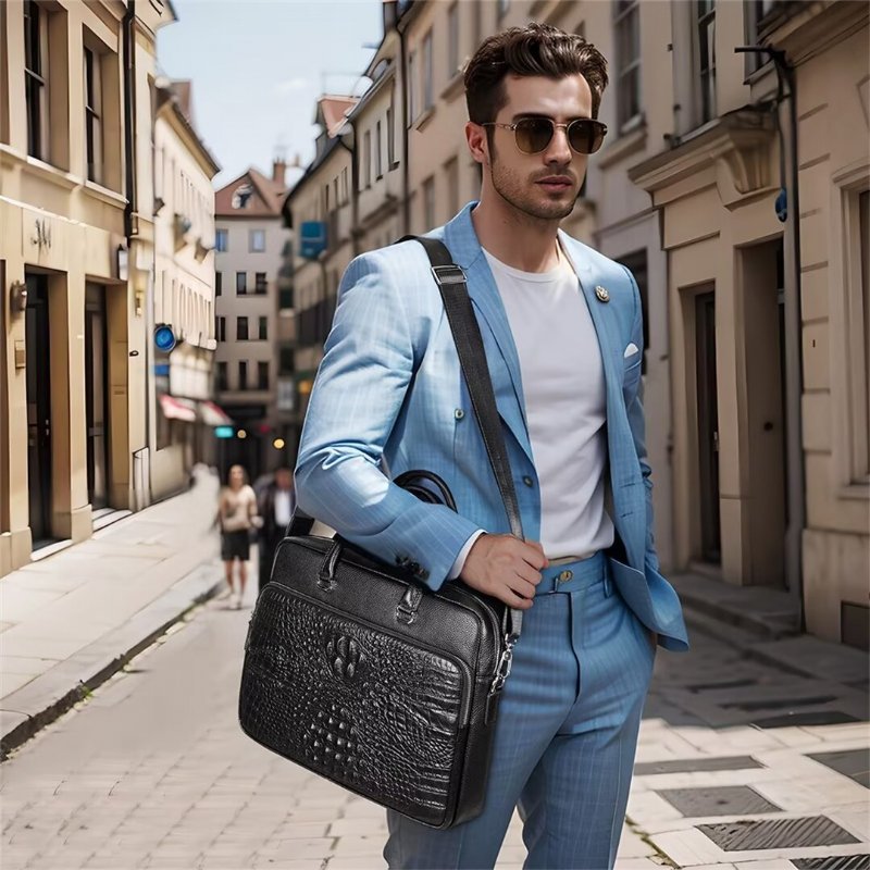 Schoudertassen Heren Pinnacle Prestige Alligator Tote - Zwart