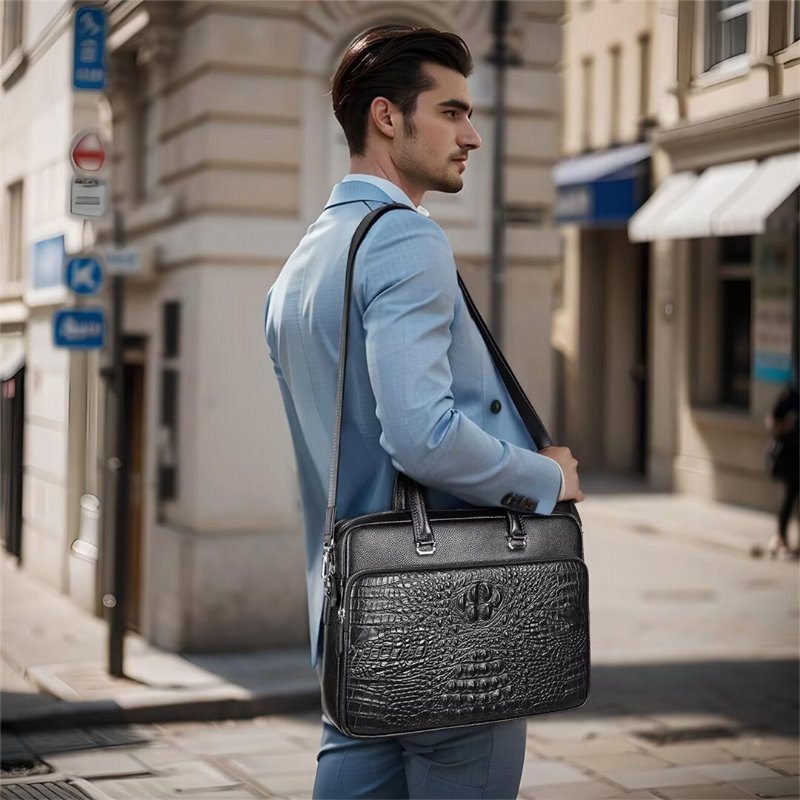 Schoudertassen Heren Pinnacle Prestige Alligator Tote - Zwart