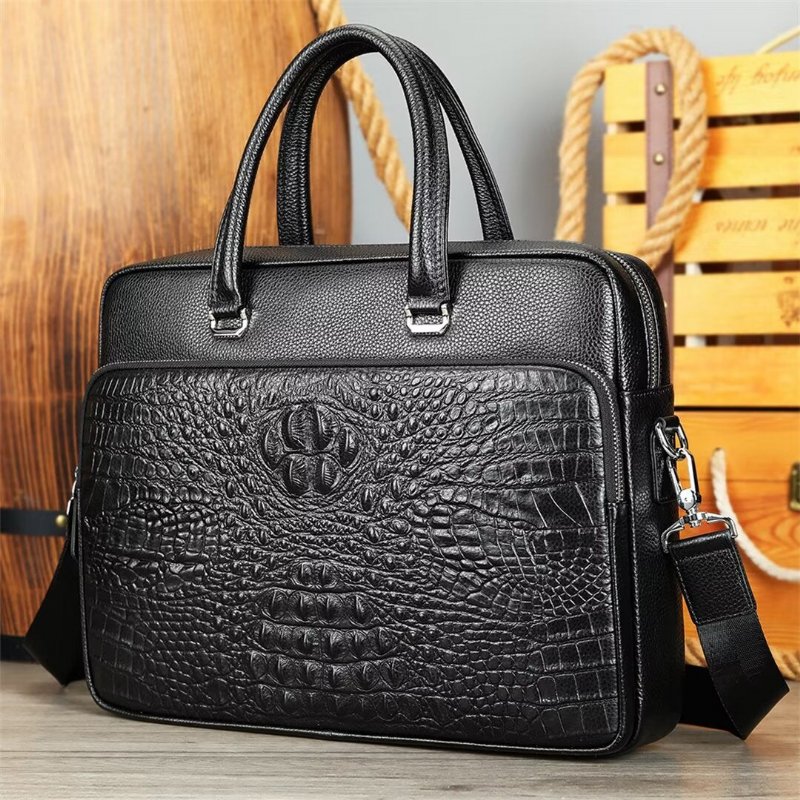 Schoudertassen Heren Pinnacle Prestige Alligator Tote - Zwart