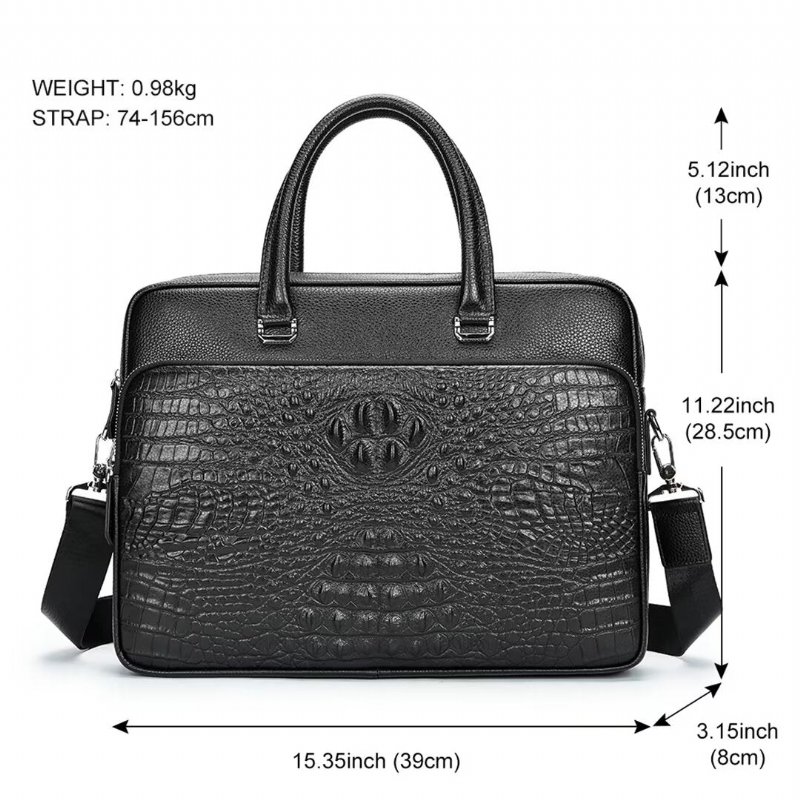 Schoudertassen Heren Pinnacle Prestige Alligator Tote - Zwart