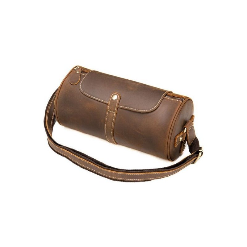 Schoudertassen Heren Stijlvolle Crossbody-koerierstas Met Ritssluiting - Koffie