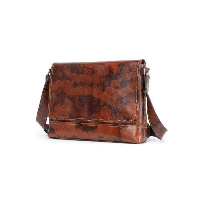 Schoudertassen Heren Vintage Crossbody Messenger Bag Met Ritssluiting