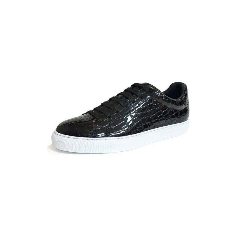 Sneakers Heren Lux Leren Platform-sneakers Met Veters