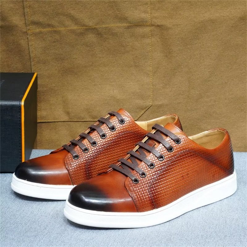 Vrijetijdsschoenen Heren Elegante Casual Veterschoenen - Bruin