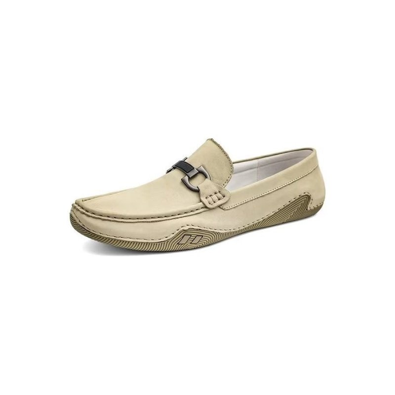 Vrijetijdsschoenen Heren Elegante Instaploafers Met Metalen Mode