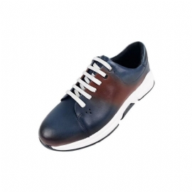 Vrijetijdsschoenen Heren Elegante Leren Oxford-vrijetijdsschoenen Met Veters