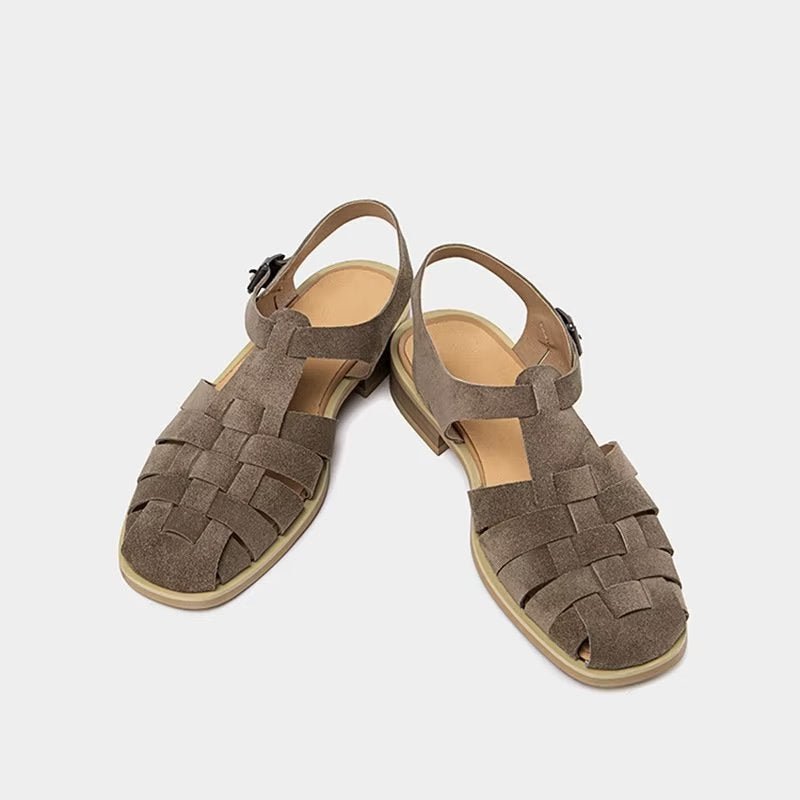 Vrijetijdsschoenen Heren Romeinse Peeptoe-sandalen - Grijs