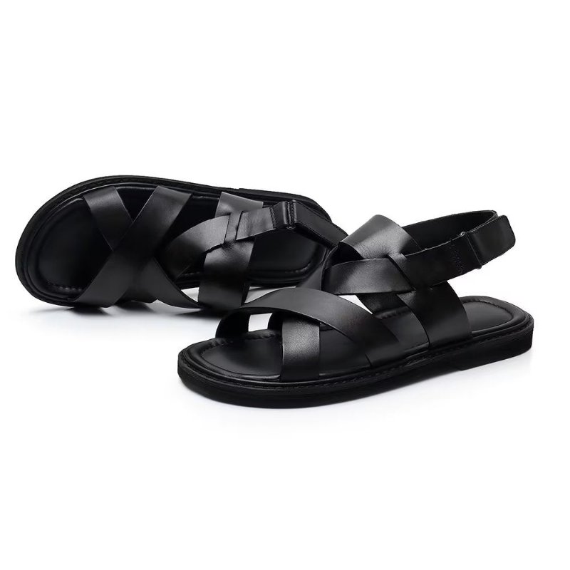 Vrijetijdsschoenen Heren Romeinse Peeptoe-sandalen - Zwart