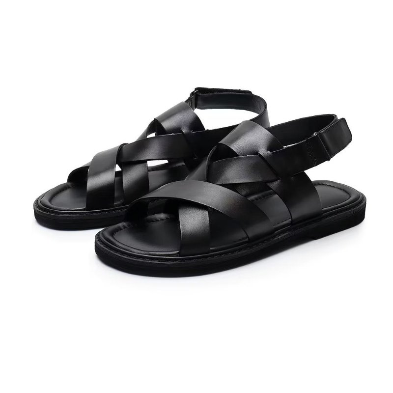 Vrijetijdsschoenen Heren Romeinse Peeptoe-sandalen - Zwart