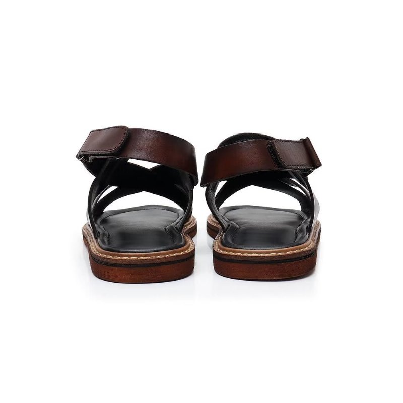 Vrijetijdsschoenen Heren Romeinse Peeptoe-sandalen - Koffie